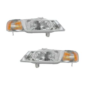 Headlights Headlamps Left & Right Pair Set for 99-04 Honda Odyssey