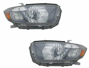 Headlights Headlamps Left/Right Pair Set for 08-10 Highlander Sport Japan Built