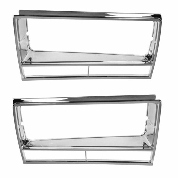 Headlamp Headlight Trim Bezel LH Left & RH Right Pair Set Compatible with 82-87 El Camino