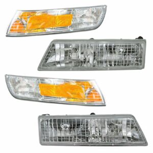 Headlight Lamp Parking Marker Corner Light LH RH 4 Piece Kit for Grand Marquis