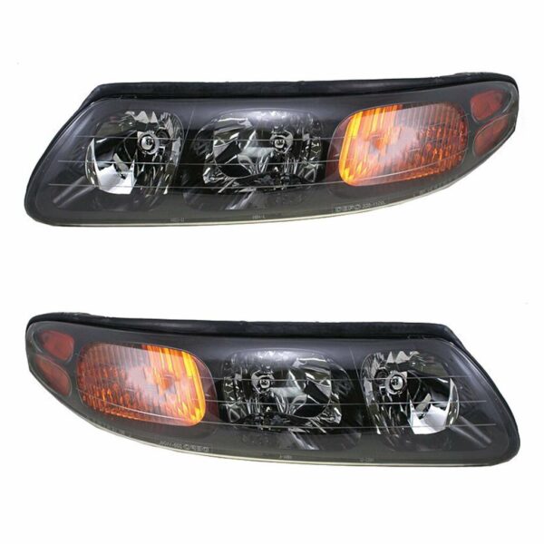 Headlights Headlamps Left & Right Pair Set Compatible with 00-04 Pontiac Bonneville