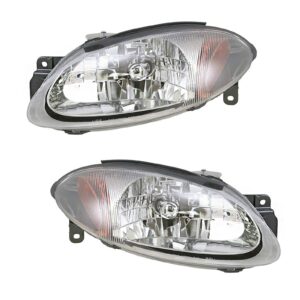 Headlight Assembly Compatible With 1998-2003 Ford Escort Coupe ZX2 Driver and Passenger Side