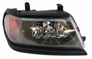 Headlight Headlamp w/ Black Bezel Passenger Side RH for 00-04 Montero Sport