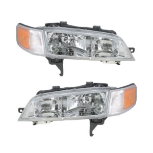 Headlights Headlamps Left & Right Pair Set for 94-97 Honda Accord