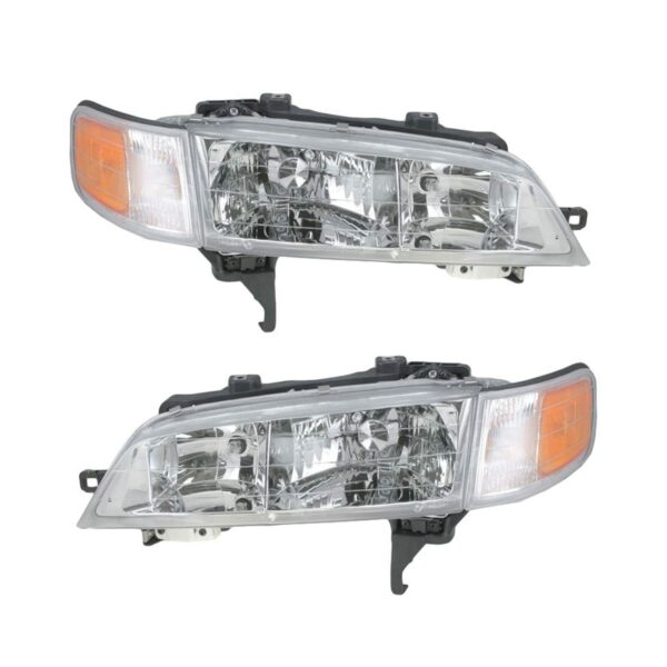 Headlights Headlamps Left & Right Pair Set for 94-97 Honda Accord