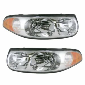Headlamps Headlights Left LH & Right RH Pair Set for 00-05 Buick LeSabre