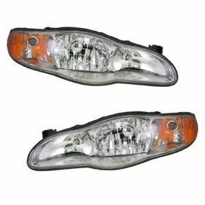 Headlights Headlamps Left & Right Pair Set for 00-05 Chevy Monte Carlo