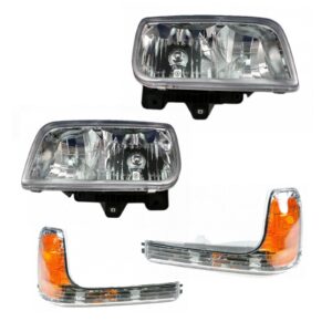 Headlight Parking Light Lamp LH RH Kit Compatible with GMC Yukon Cadillac Escalade