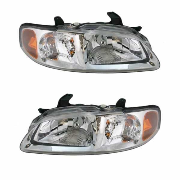 Headlights Headlamps Left & Right Pair Set for 00-03 Nissan Sentra