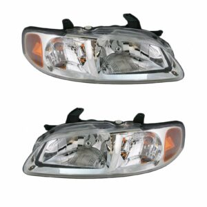 Headlights Headlamps Left & Right Pair Set for 00-03 Nissan Sentra