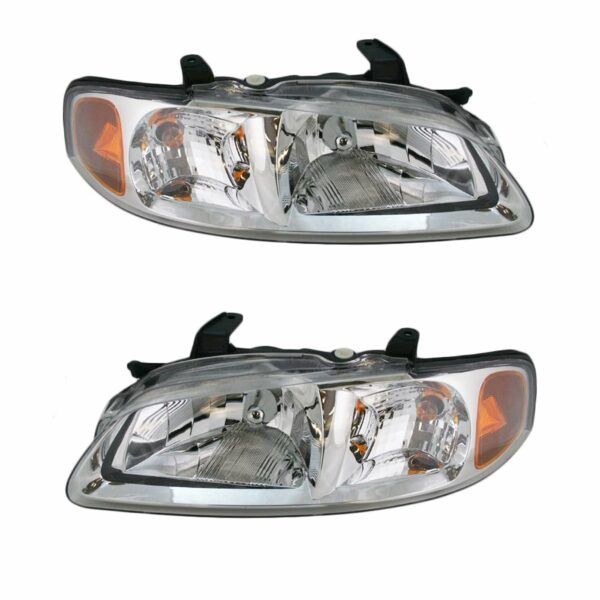 Headlights Headlamps Left & Right Pair Set for 00-03 Nissan Sentra