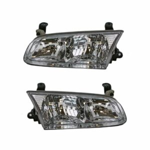 Headlights Headlamps Left & Right Pair Set for 00-01 Toyota Camry