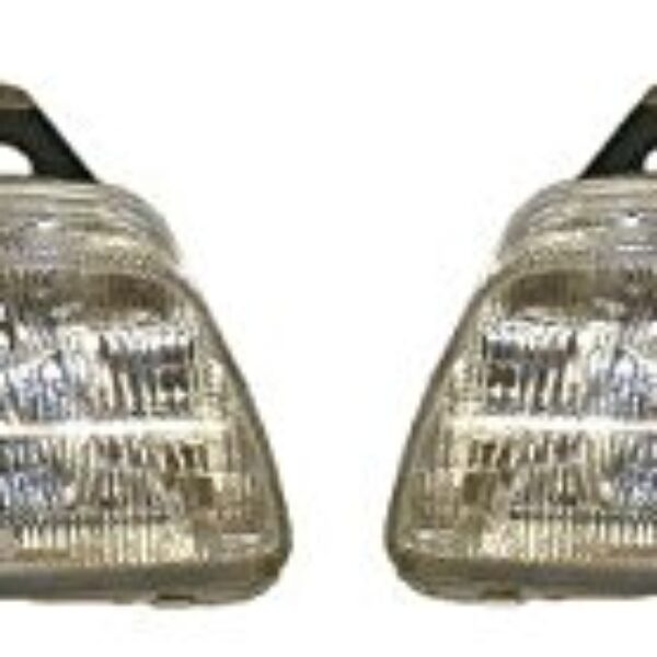 Front Headlamps Headlights Lights Left LH & Right RH Pair Set for 90-91 Civic