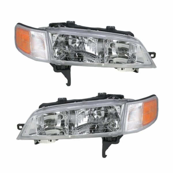 Headlights Headlamps Left & Right Pair Set for 94-97 Honda Accord
