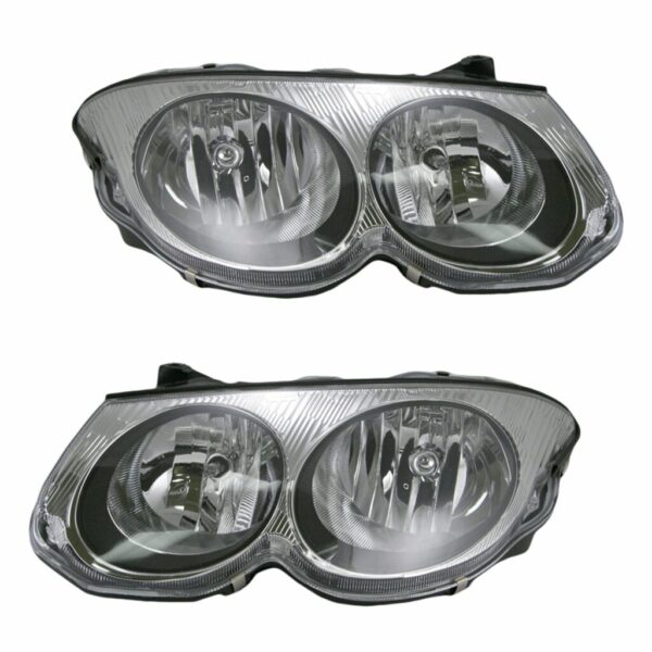 Headlights Headlamps Left & Right Pair Set for 99-04 Chrysler 300M