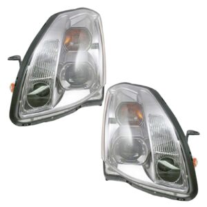 Halogen Headlights Headlamps LH Left & RH Right Pair Set for 04-06 Nissan Maxima
