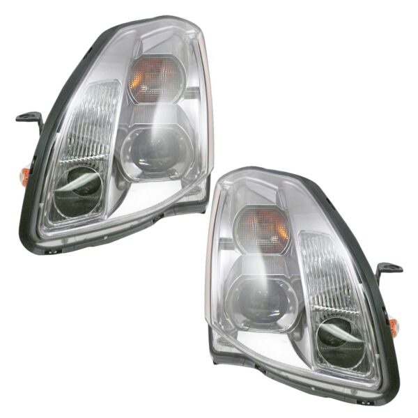 Halogen Headlights Headlamps LH Left & RH Right Pair Set for 04-06 Nissan Maxima