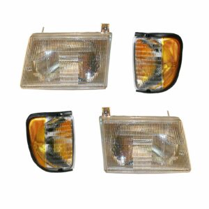 Headlight Lamp Parking Marker Corner Light LH RH 4 Piece Kit for 92-96 Ford Van