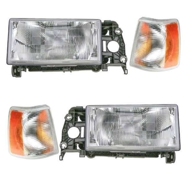 Headlight Parking Marker Turn Signal Light Lamp Set of 4 for Volvo 740 940 New
