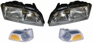 Headlights Headlamps & Corner Marker Parking Light SET Kit for Volvo C70 S70 V70