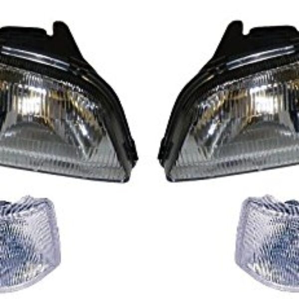 Headlights Headlamps & Corner Marker Parking Light SET Kit for Volvo C70 S70 V70
