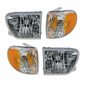 Headlight Headlamp Parking Corner Light Set of 4 for 98-01 Mountaineer