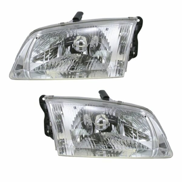 Headlights Headlamps Pair Set Left LH & Right RH for 00-02 Mazda 626
