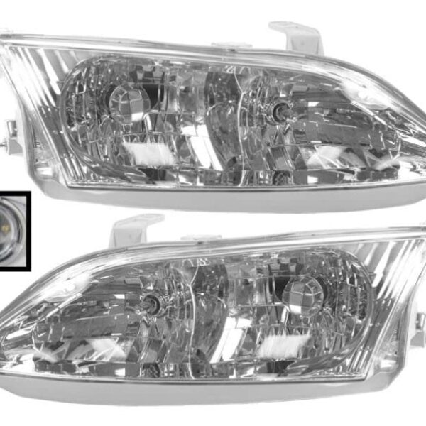 Headlights Headlamps Pair Set Left LH & Right RH for 97-01 Lexus ES300