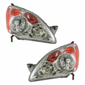 Headlights Headlamps Left & Right Pair Set for 05-06 Honda CRV (UK Built Models)