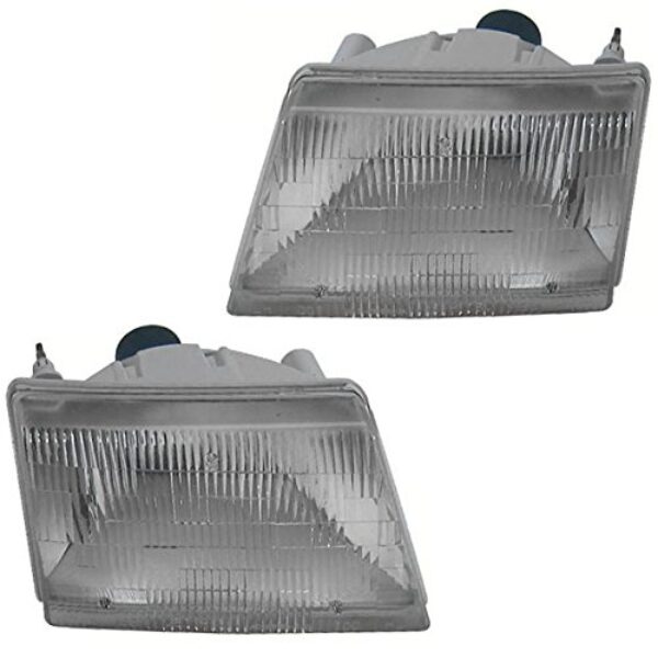 Headlights Headlamps Pair Set for 98-00 Mazda B3000 Pickup Truck