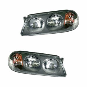 Headlights Headlamps LH Left & RH Right Pair Set of 2 Kit for 04-05 Chevy Impala