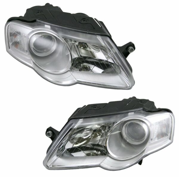 Headlights Headlamps Left & Right Pair Set for 06-10 Volkswagen Passat