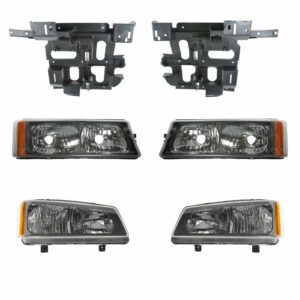 Headlight Parking Light Lamp Mounting Bracket Kit LH RH Set for Chevy Truck