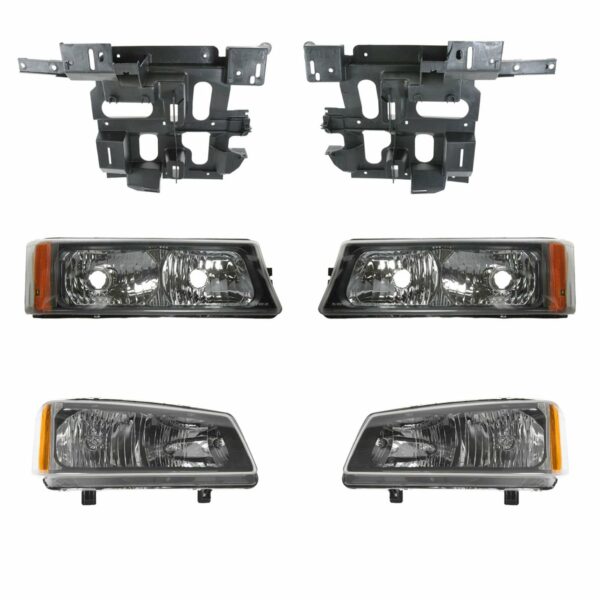 Headlight Parking Light Lamp Mounting Bracket Kit LH RH Set for Chevy Truck