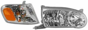 Headlights Lamp & Corner Marker Parking Light Set RH Right for 01-02 Corolla