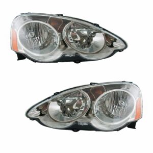 Headlights Headlamps Pair Set Left & Right for 02-04 Acura RSX