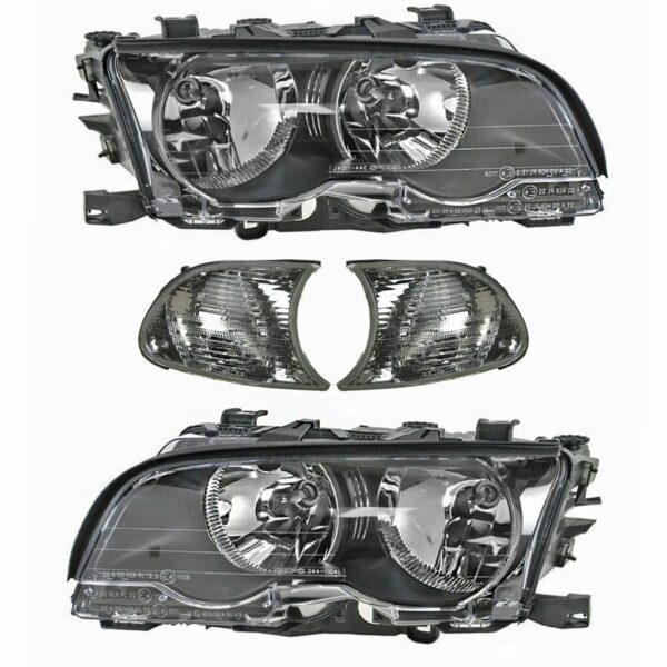 Headlight Lamp Parking Marker Corner Light LH RH 4 Piece Kit for BMW