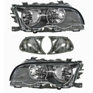 Headlight Lamp Parking Marker Corner Light LH RH 4 Piece Kit for BMW