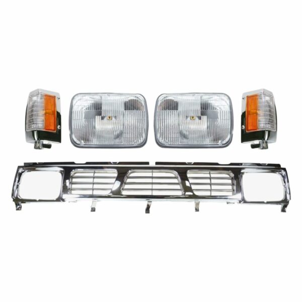 5pc Lighting Kit Headlights Grille Corner Lights for Nissan D21 Hardbody Pickup
