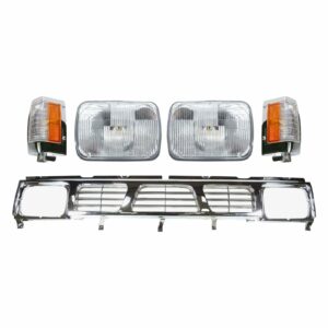5pc Lighting Kit Headlights Grille Corner Lights for Nissan D21 Hardbody Pickup