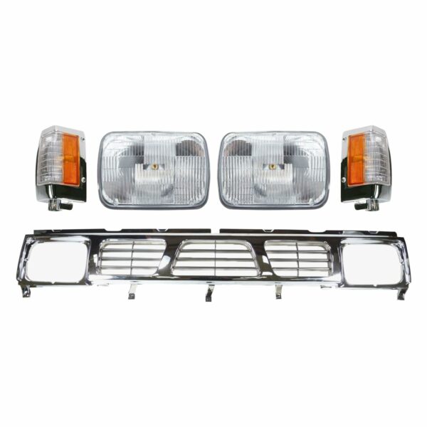 5pc Lighting Kit Headlights Grille Corner Lights for Nissan D21 Hardbody Pickup