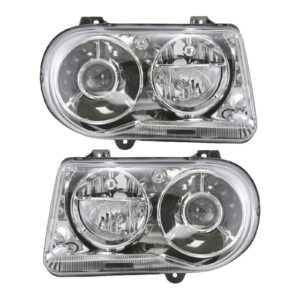 Headlights Headlamps Left & Right Pair Set for 05-10 Chrysler 300C