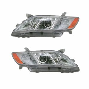 Headlights Headlamps Left & Right Pair Set for 07-09 Toyota Camry US Models