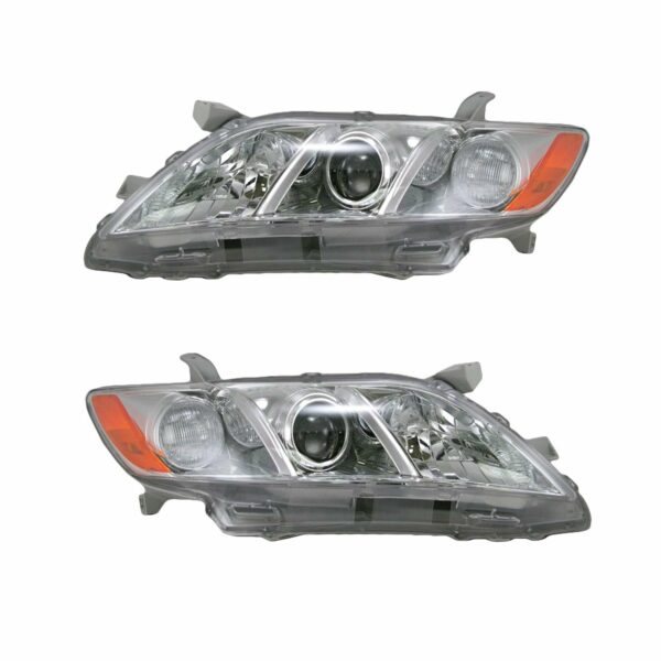 Headlights Headlamps Left & Right Pair Set for 07-09 Toyota Camry US Models