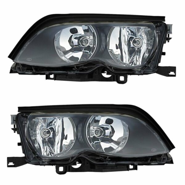 Halogen Headlight Headlamp Pair Set for BMW 3 Series Sedan Station Wagon