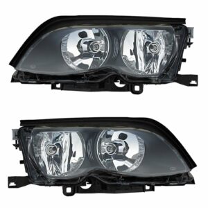 Halogen Headlight Headlamp Pair Set for BMW 3 Series Sedan Station Wagon
