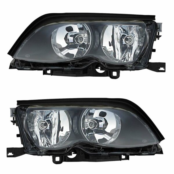 Halogen Headlight Headlamp Pair Set for BMW 3 Series Sedan Station Wagon