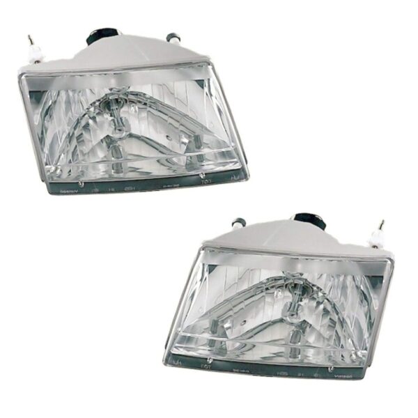 Front Headlights Headlamps Lights Lamps Pair Set for 01-10 Mazda Pickup Truck