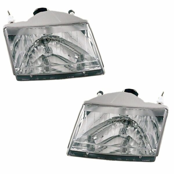 Front Headlights Headlamps Lights Lamps Pair Set for 01-10 Mazda Pickup Truck
