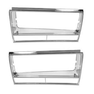 Headlamp Headlight Trim Bezel LH Left & RH Right Pair Set for 82-87 El Camino
